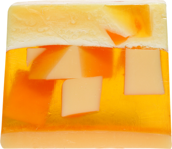 Vegane Glycerinseife "Go Mango" mit ätherischen Ölen - Mandarine und Orange